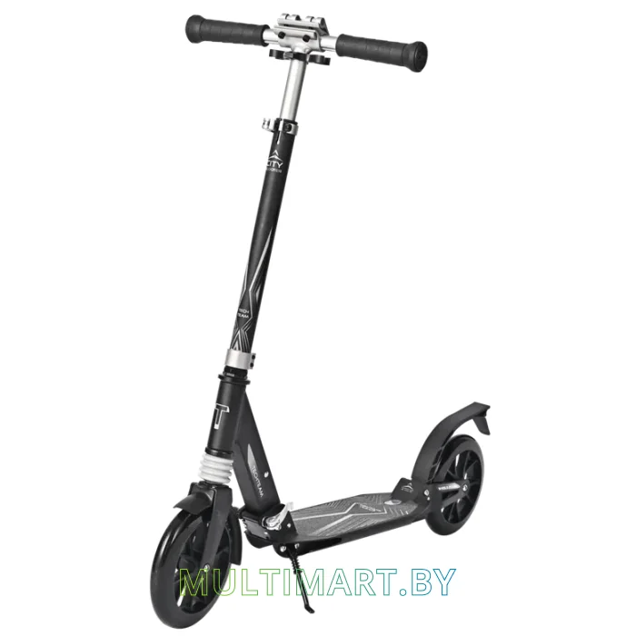 Самокат Tech Team City Scooter 2022 (черный/серый)